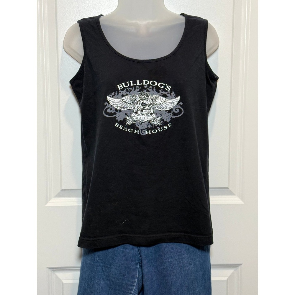 Black Bulldog's Beach‎ House Graphic Tank Top Women's Size L